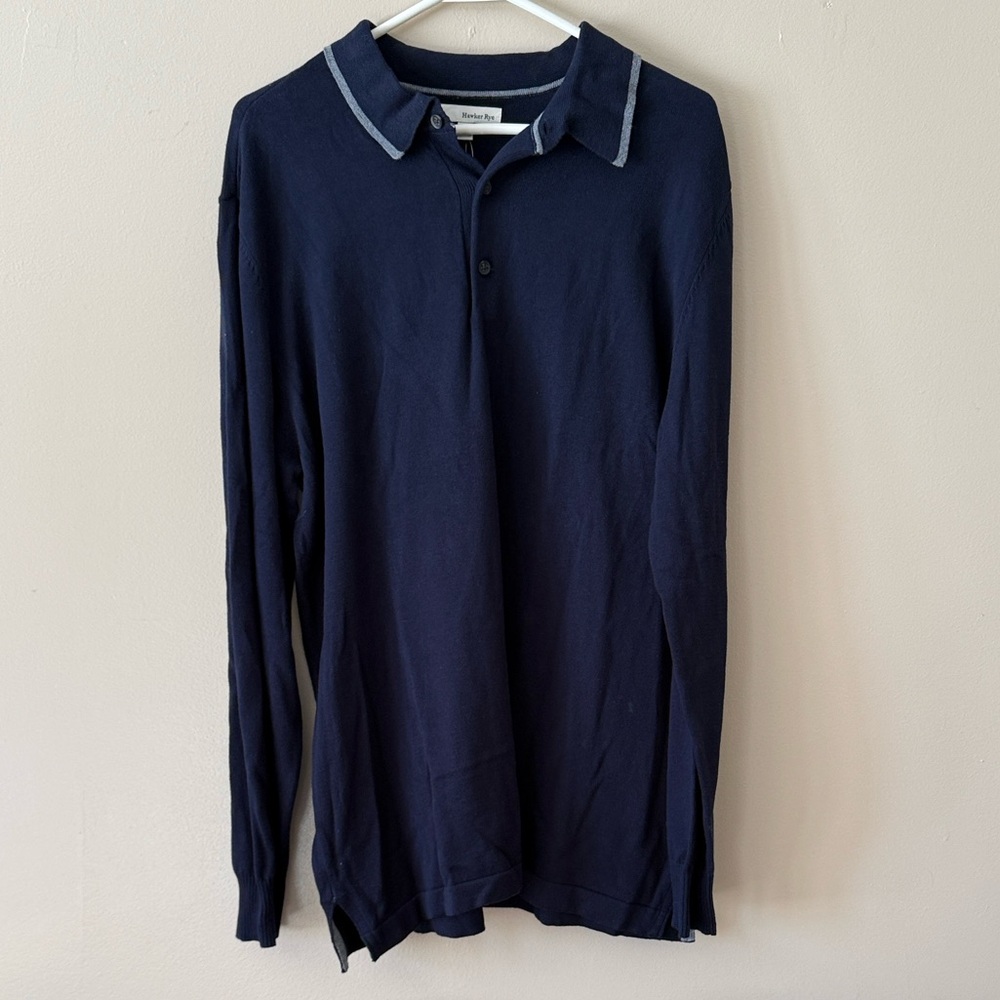 Classic Navy Long Sleeve Polo